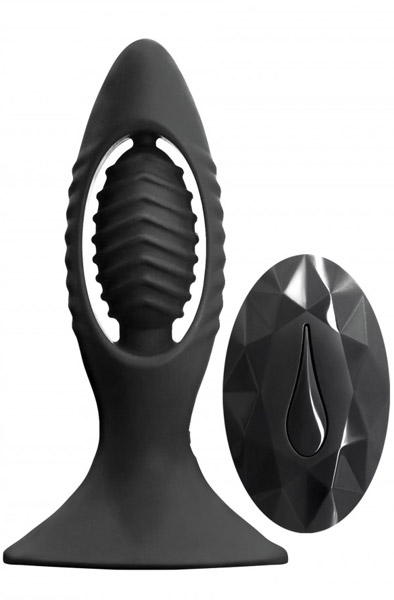 NS Novelties V2 Buttplug Black - Vibrating anal plug 1