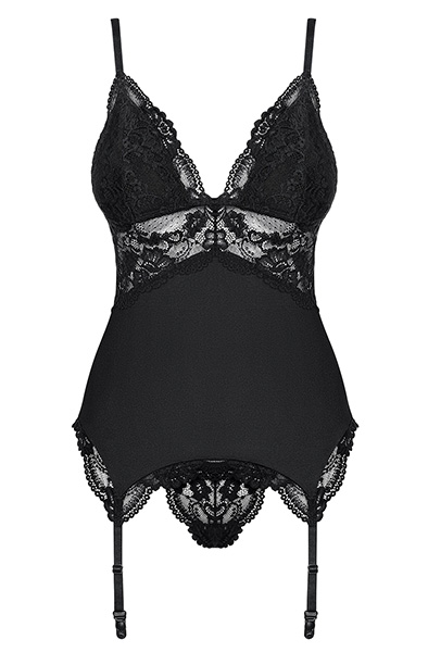 Obsessive 810-COR Corset & Thong Black - Corset & thong 3