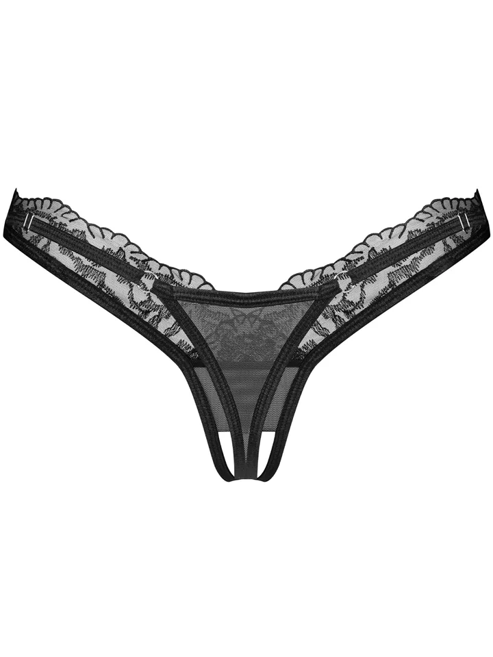 Obsessive Arrowel Crotchless Thong Black - Panties with open crotch 4