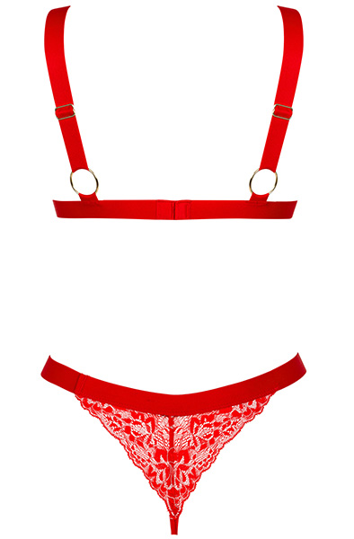 Obsessive Elianes 2-pcs Set Red - Bra & Bra Set 4