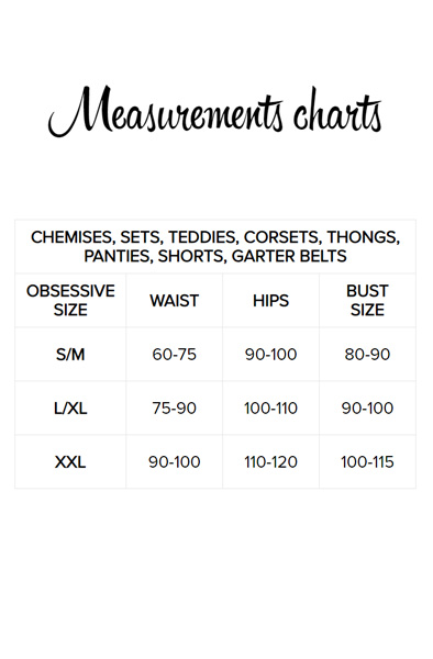 Obsessive Heartia Babydoll Schwarz - Babydoll-Dessous 5