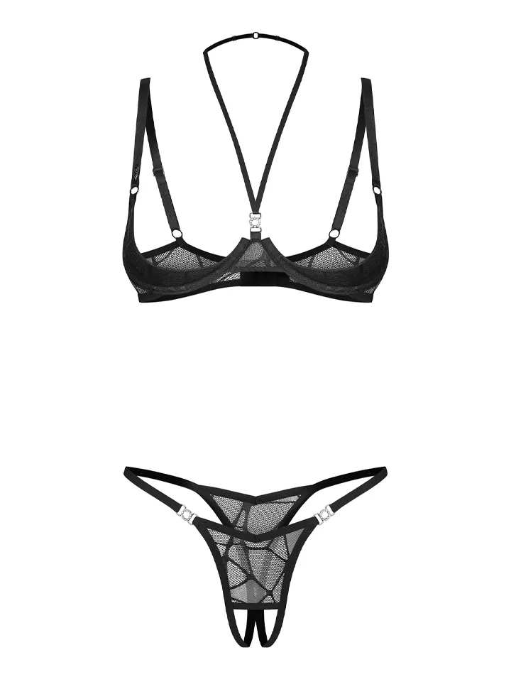 Obsessive Olianna 2-pcs Crotchless Set - Crotchless panties 3 [full]