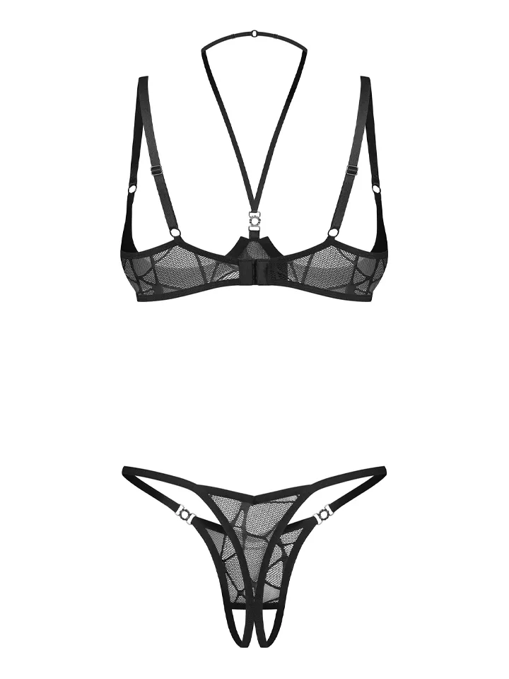 Obsessive Olianna 2-pcs Crotchless Set - Crotchless panties 4 [full]