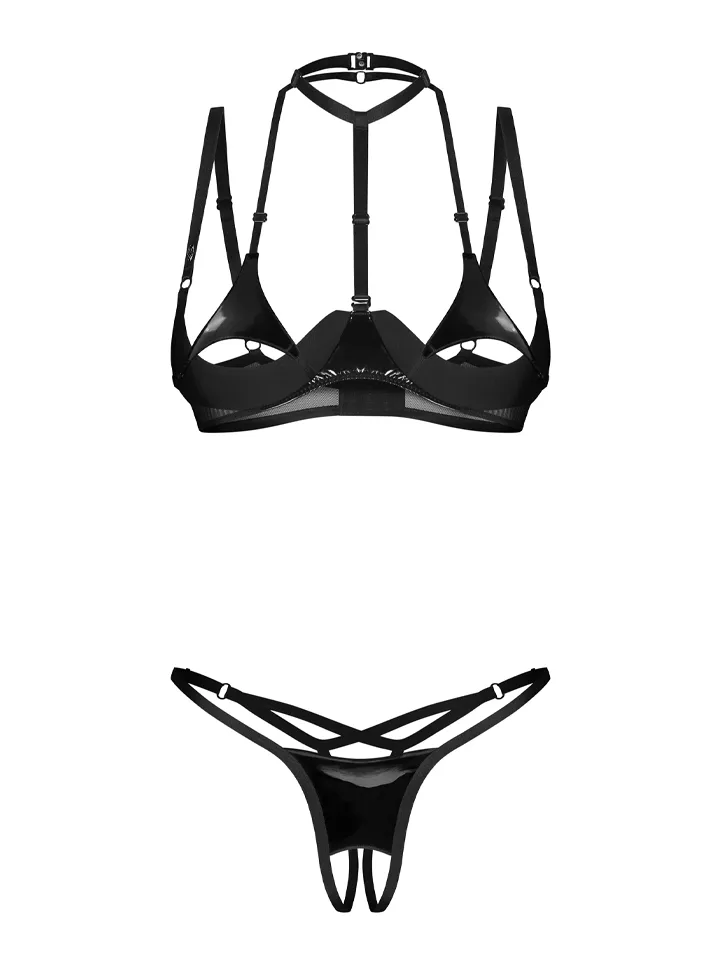 Obsessive Rolleya 2-pcs Crotchless Set - Bra & Bra Set 4 [full]