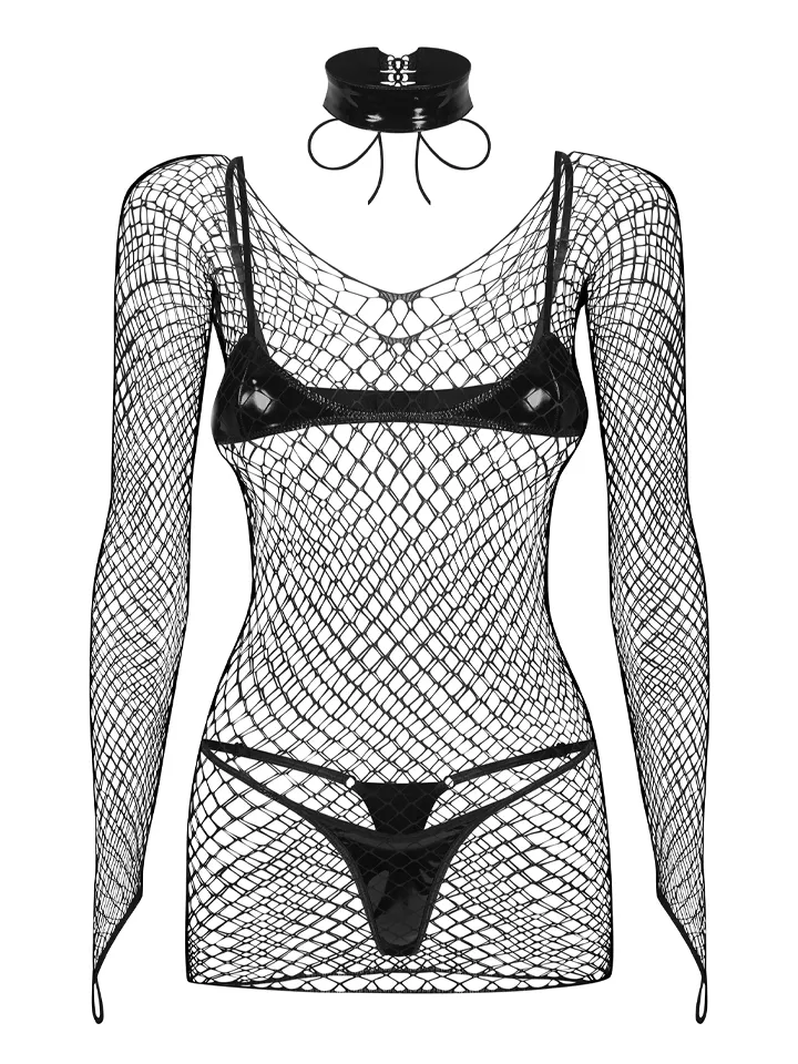 Obsessive Sashalla 4-pcs Set Black - Underklädesset 4 [full]