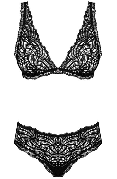Obsessive Sweetia 2-teiliges Set Schwarz - Sexy Dessous 3
