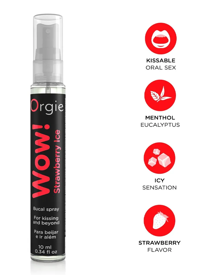 Orgie Wow! Strawberry Ice Bucal Spray 10 ml - Edible & Oral Sex 2 [full]