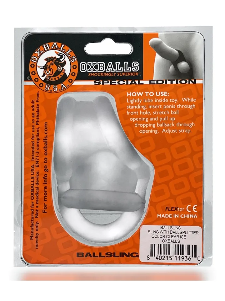 Oxballs Ballsling Ball Splitter Clear Ice - Penis & scrotum rings 4 [full]