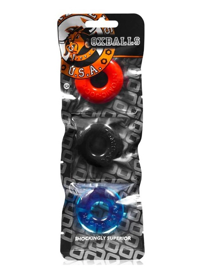 Oxballs Ringer Cock Rings 3-Pack Multi-Colour - Cock ring set 2 [full]