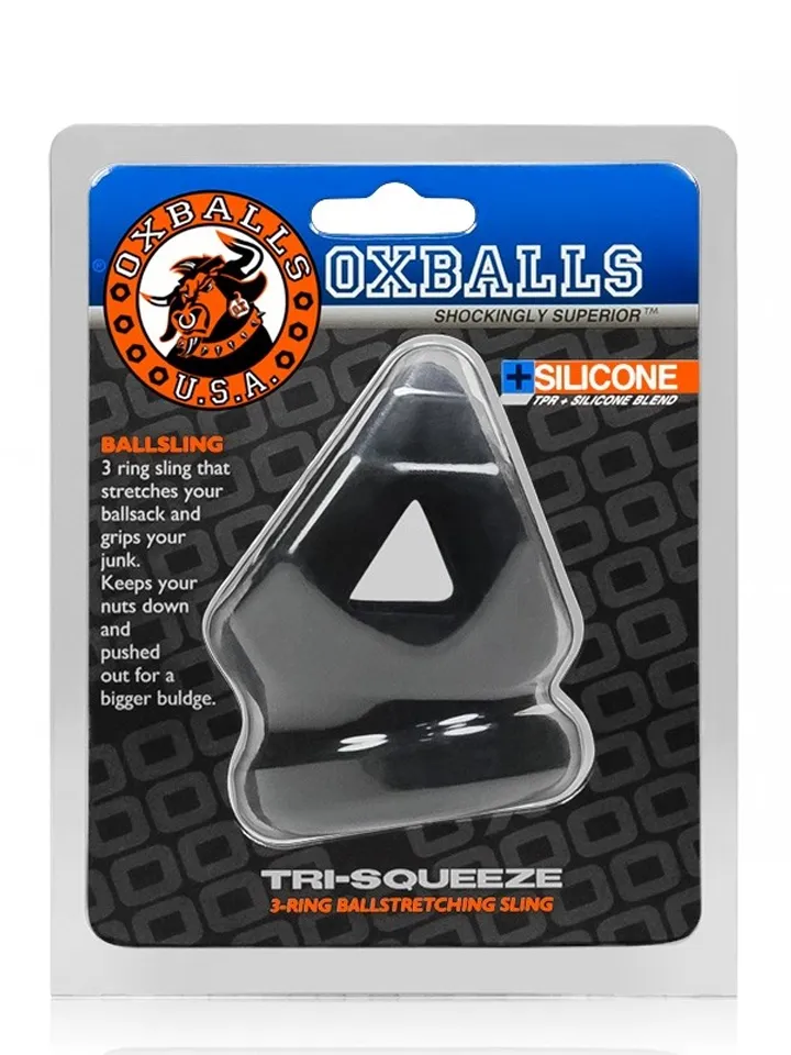 Oxballs Tri-Squeeze Ballstretching Sling Black - Penis & scrotum rings 3 [full]