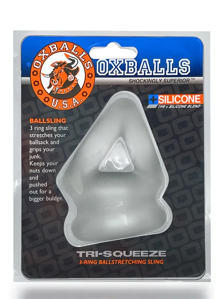 Oxballs Tri-Squeeze Ballstretching Sling Clear Ice - Penis & scrotum rings 2 [full]