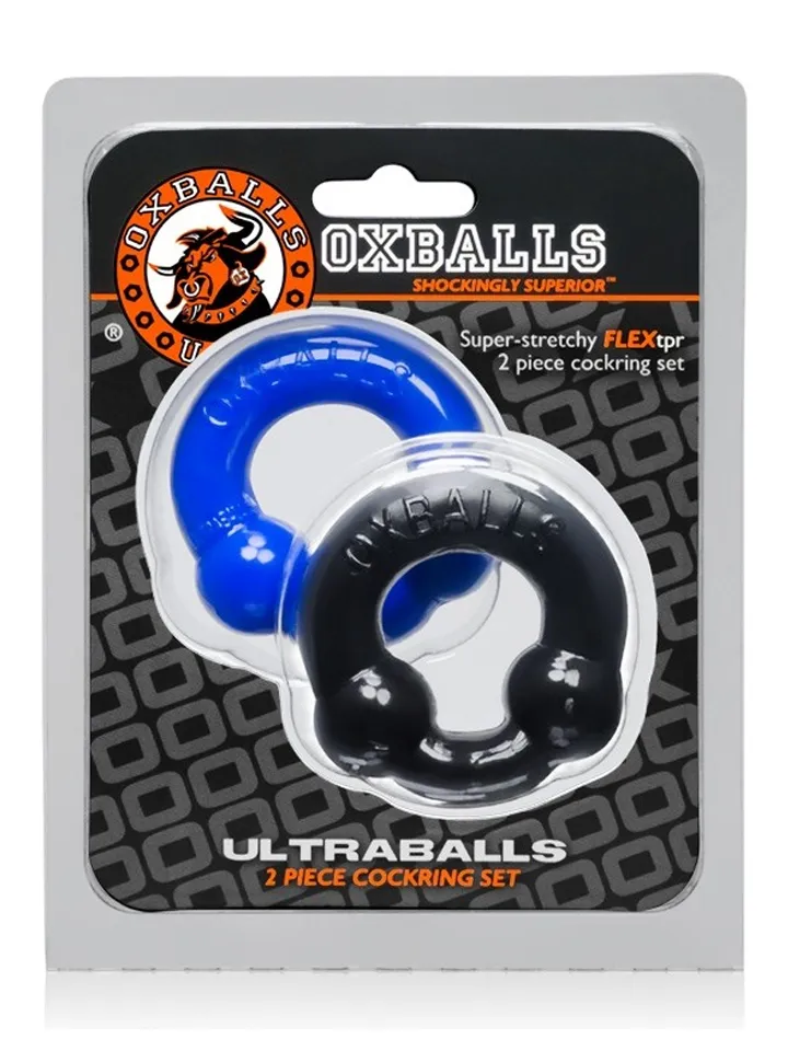 Oxballs Ultraballs Cock Rings Black & Blue - Cock ring set 2 [full]