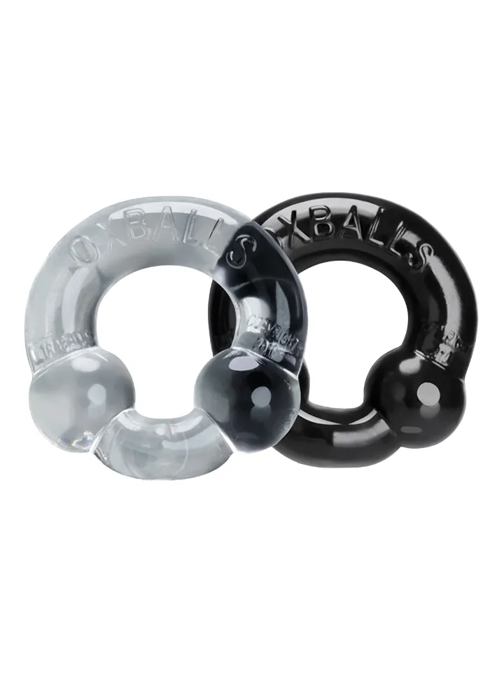 Oxballs Ultraballs Cock Rings Black & Clear - Cock ring set 1 [full]