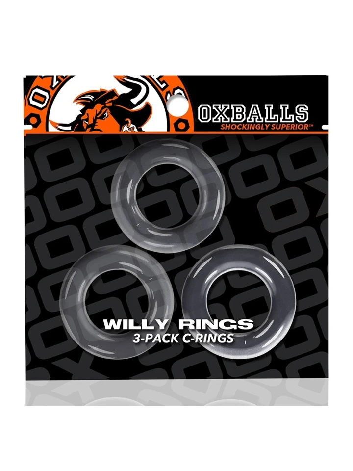 Oxballs Willy Rings Cock Rings Transparent 3-pack - Cock ring set 3 [full]