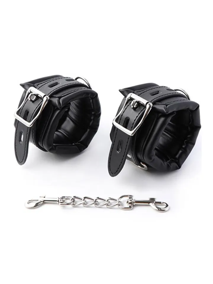Padded Adjustable Handcuffs Black - Handcuffs 1 [full]