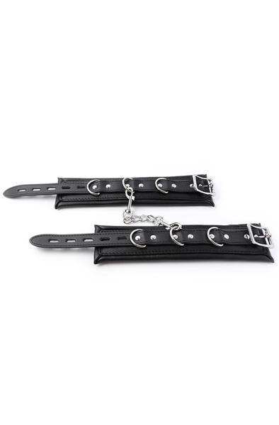 Padded Adjustable Handcuffs Black - Handcuffs 2