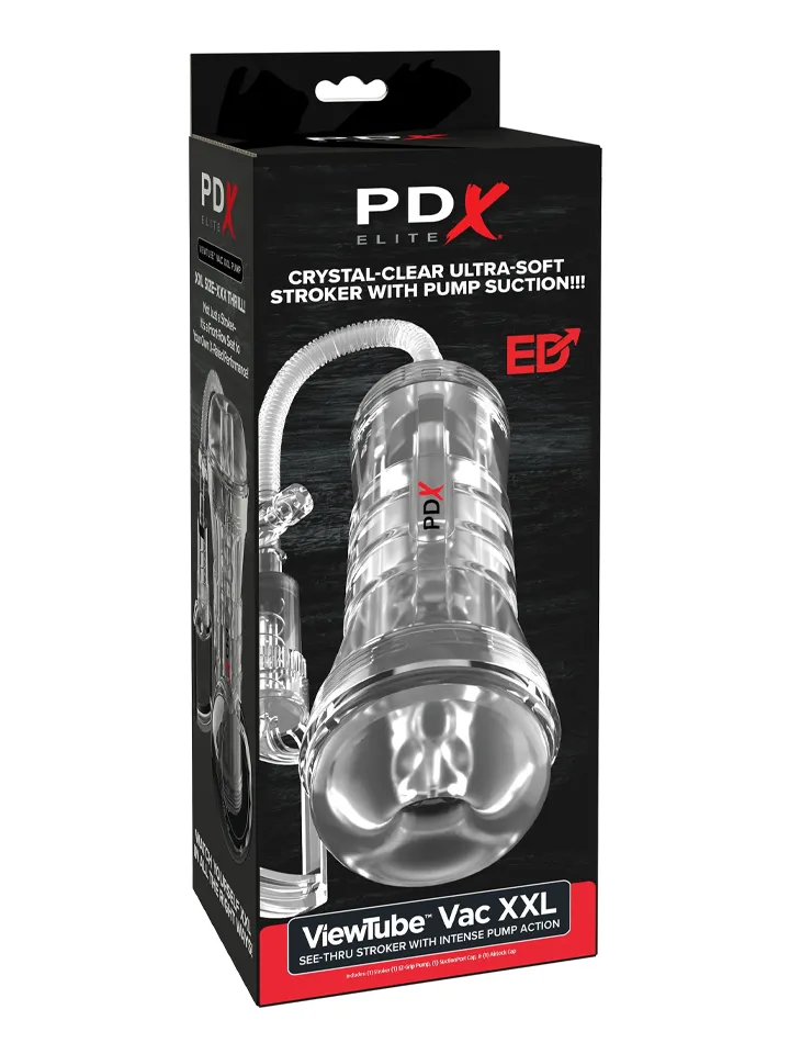 PDX Elite ViewTube Vac XXL Pump See-Thru EZ-Grip Pump Stroke - Fleshlight 4 [full]