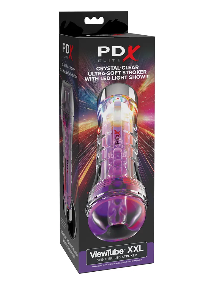 PDX Elite ViewTube XXL See-Thru EZ-Grip LED Stroker - Stroker 3 [full]