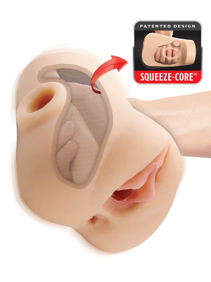 PDX Plus Double Pounder Vibrating Squeeze Stroker - Vibrating vagina masturbator 1 [full]