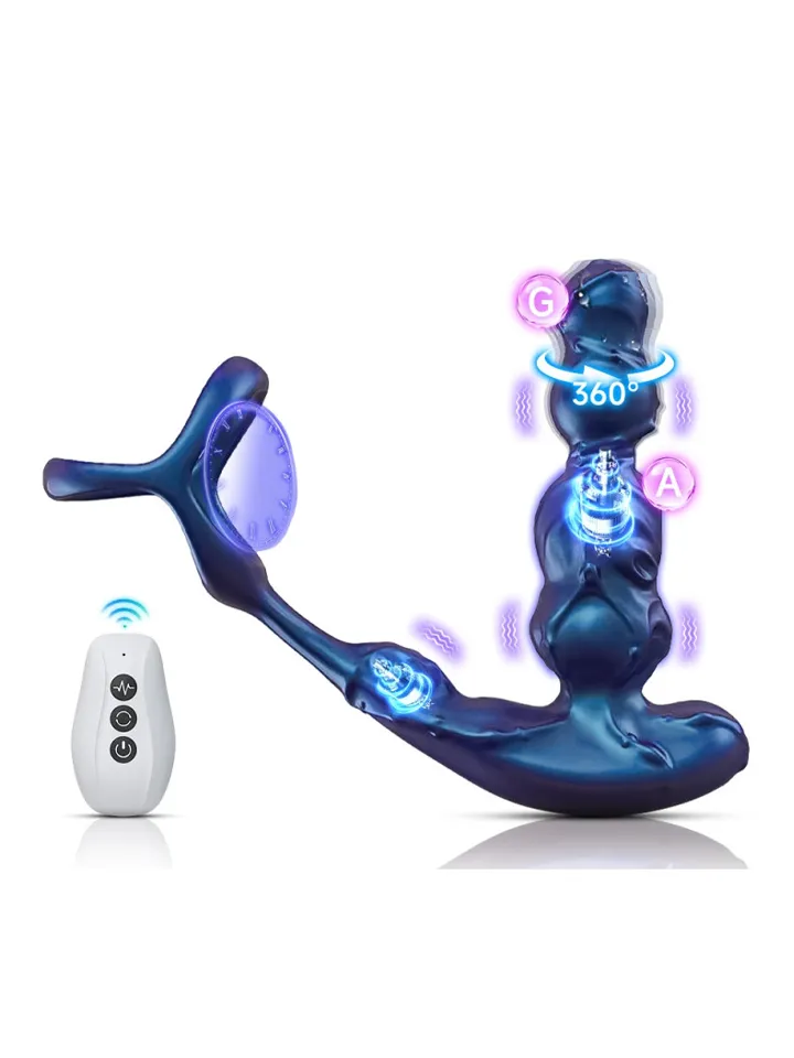 Penerotaty Vibrating Plug + Ballstretcher - Prostate vibrator with penis ring 1 [full]