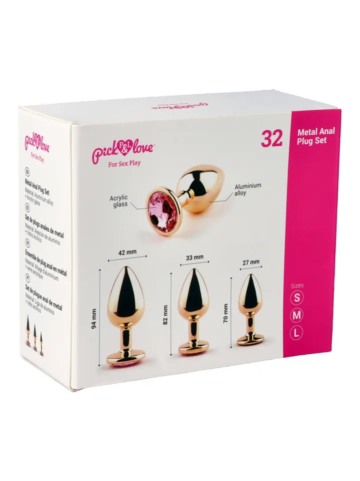 Pick & Love Metal Anal Plug Set - Anal plug set 3 [full]