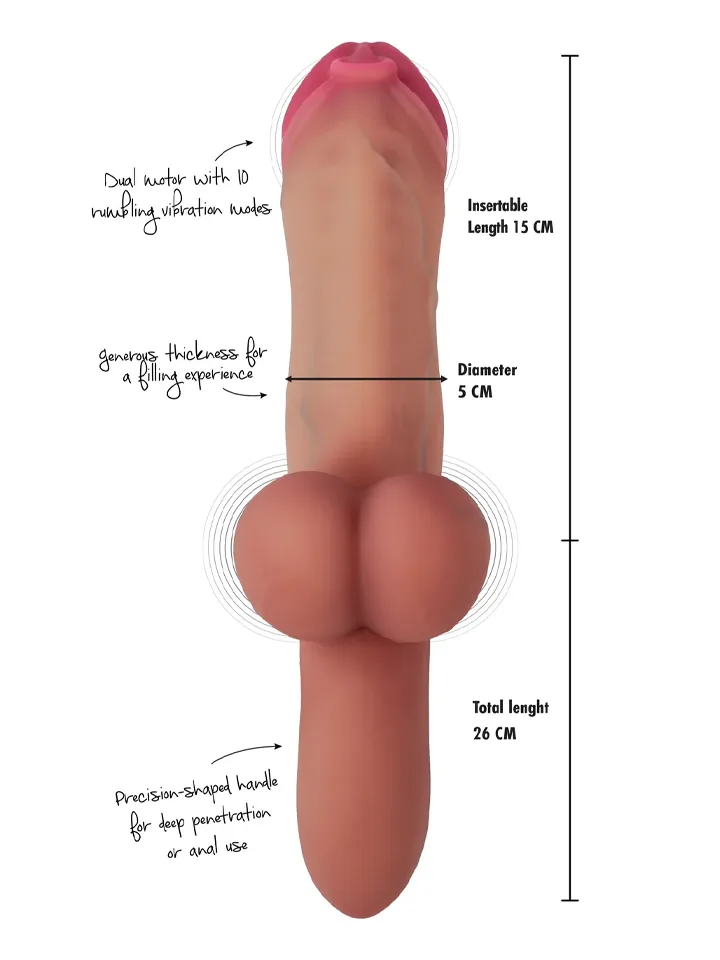 Pierced Punisher Vibrating Dildo Liquid Silicone - Vibrating dildo 2 [full]