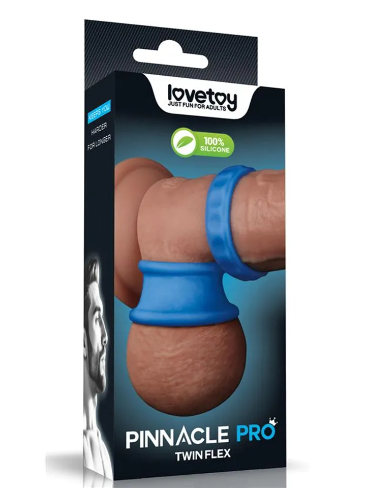 Pinnacle Pro Twin Flex Stretcher Double Penis Ring - Penis & scrotum rings 1 [full]