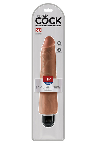 Pipedream King Cock Vibrating Stiffy Tan 23cm - Vibrierender Dildo 2