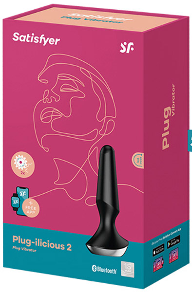 Plug-ilicious 2 Black Bluetooth & App - Vibrating anal plug 4