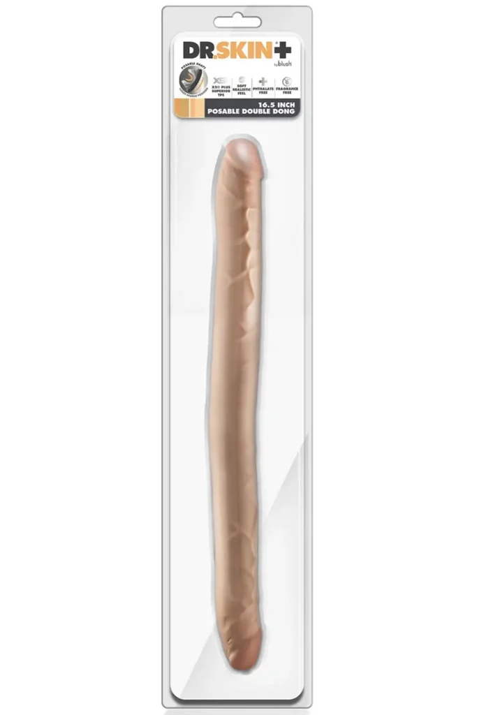 Posable Double Dong Beige 42 cm - Dual dildo 5