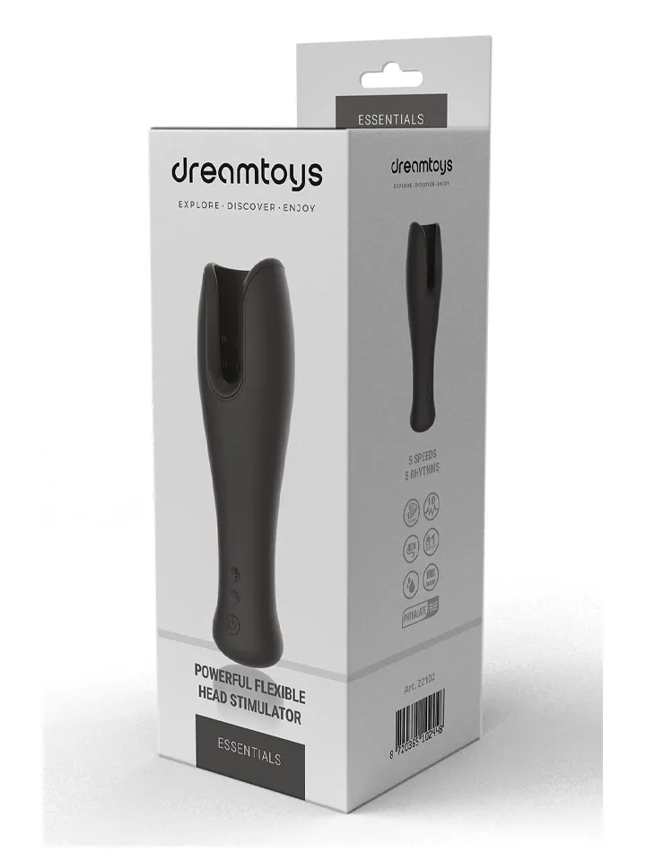 Powerful Flexible Head Stimulator Black - Vibrating masturbator 4