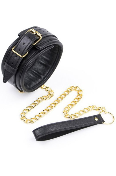 Premium Comfort Gold Collar - Collar & leash 1