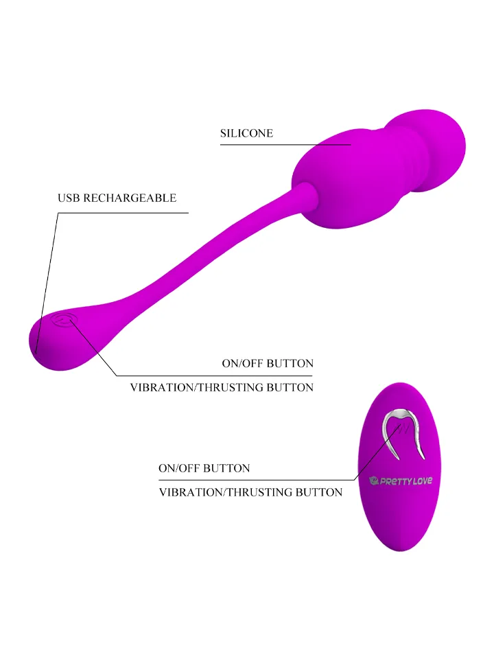 Pretty Love Callieri Remote Thrusting Egg - Vibrating egg 2 [full]