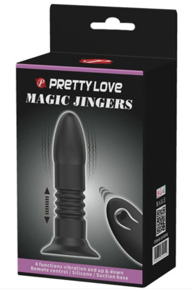 Pretty Love Magic Jingers Black - Remote-controlled anal plug 3