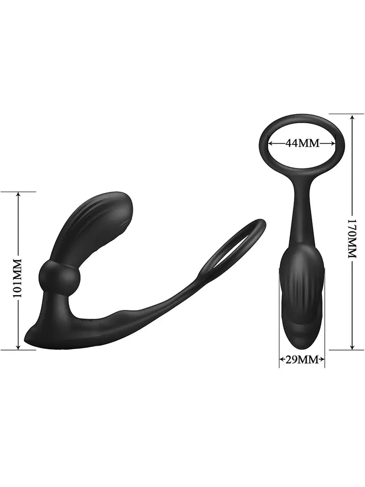 Pretty Love Warren Prostate Stimulator - Anal plug with penis ring 2