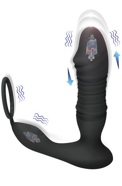 Prostata Massager mit Stoßfunktion & App - Prostatavibrator mit Penisring 2