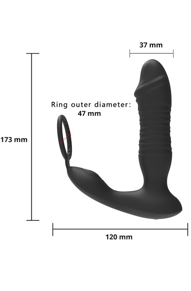 Prostata Massager mit Stoßfunktion & App - Prostatavibrator mit Penisring 3