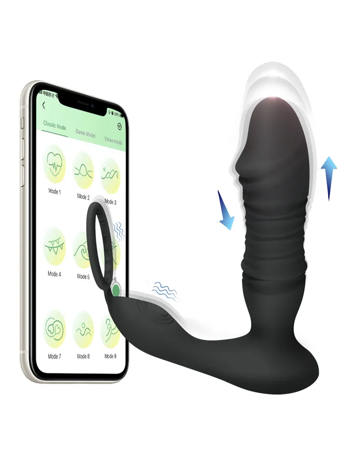 Prostate Massager With Thrusting & App - Prostate vibrator with penis ring 1 [full]