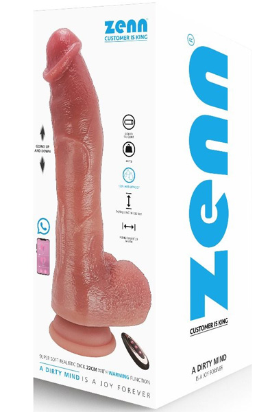 Realistic Dildo Thrusting/Warming Function 22 cm - Vibrating dildo 1