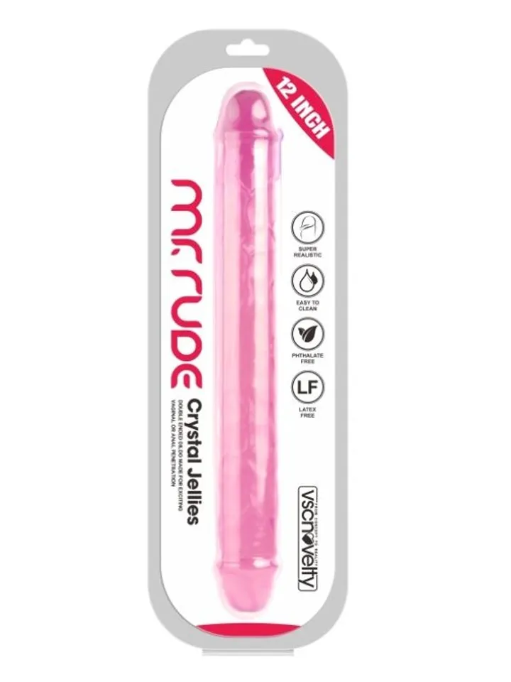 Realistic Penis Crystal Jellies Pink 30,5 cm - Dual dildo 3 [full]