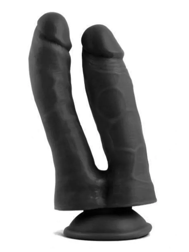 Realistic Penis Double Penetration Black 18,5 cm - Double dildo dose 1 [full]