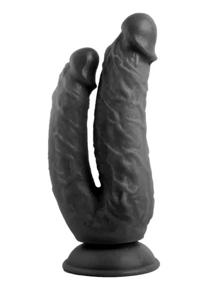 Realistic Penis Double Penetration Black 21 cm - Dual dildo 1 [full]