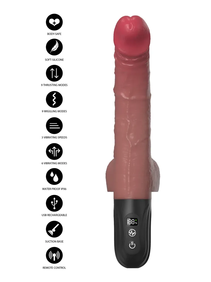 Realistic Thrusting & Wiggling Vibrator - Vibrating dildo 2 [full]