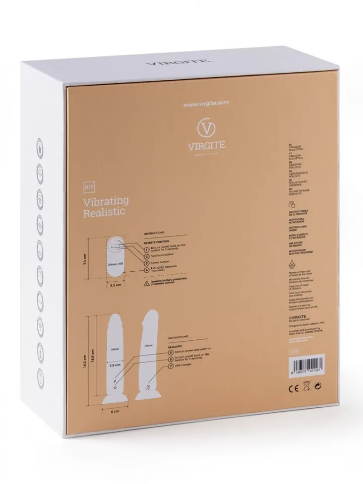 Realistic Vibrating Dildo With Remote 18,5 cm - Vibrating dildo 5 [full]
