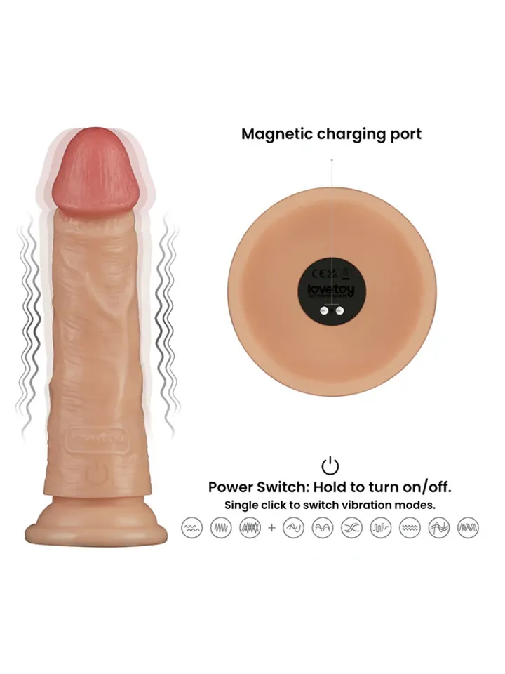 Realistic Vibrating Power Cock 18 cm - Vibrating dildo 2 [full]