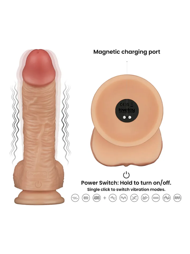 Realistic Vibrating Power Cock 22 cm - Vibrating dildo 2 [full]