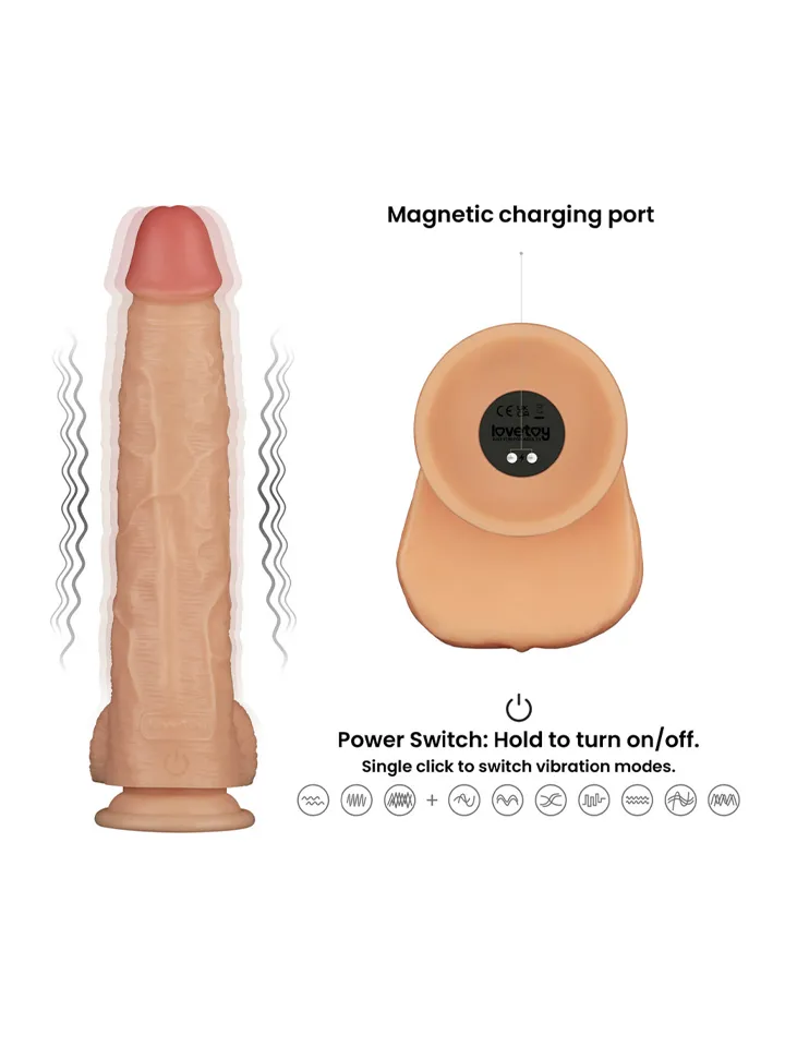 Realistic Vibrating Power Cock 28,3 cm - Vibrating dildo 2 [full]