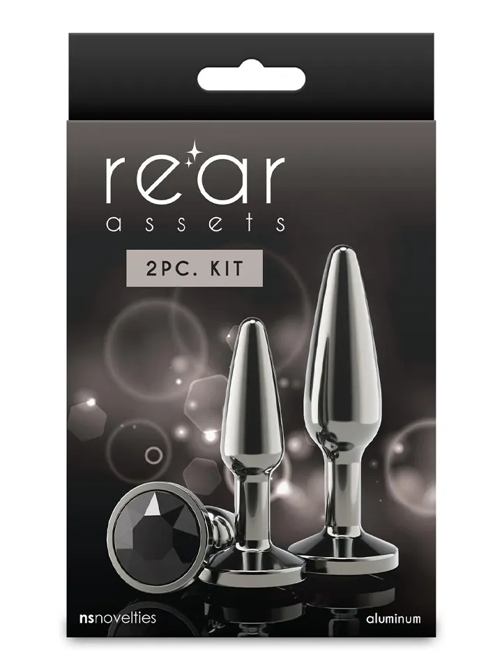 Rear Assets Tapered Trainer Kit Gunmetal Black - Anal plug set 3 [full]