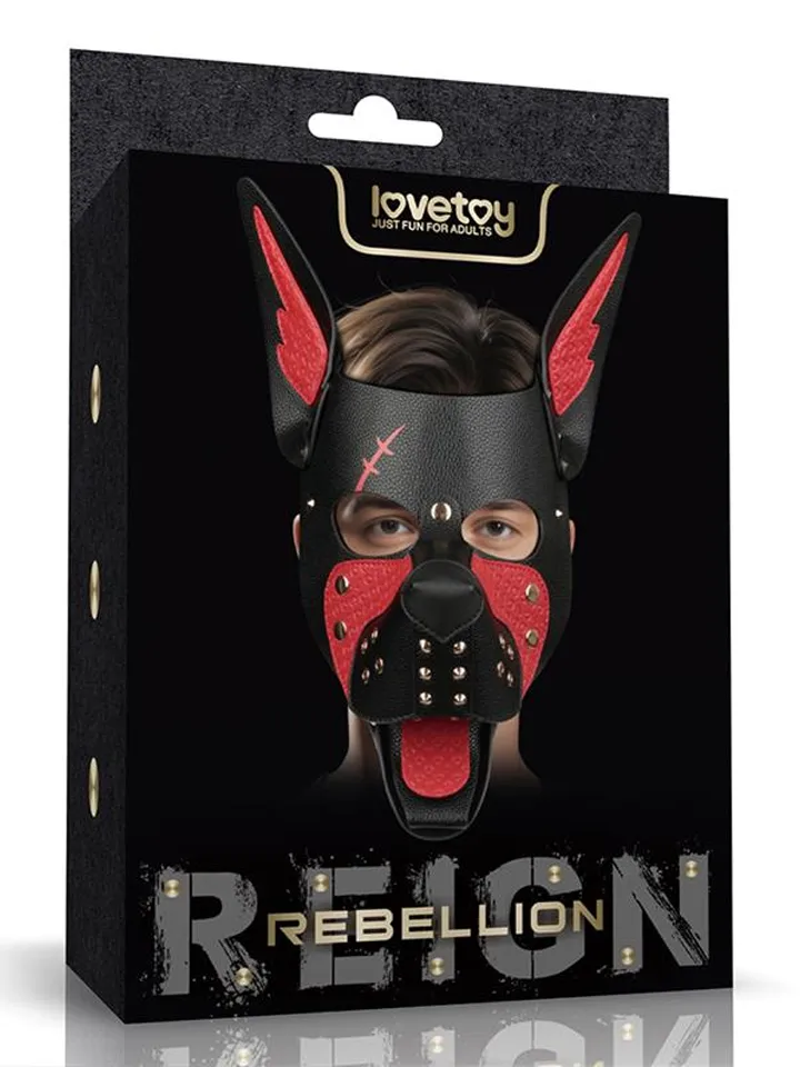 Rebellion Reign Scarred Alpha Pup Mask Red - BDSM mask 1 [full]