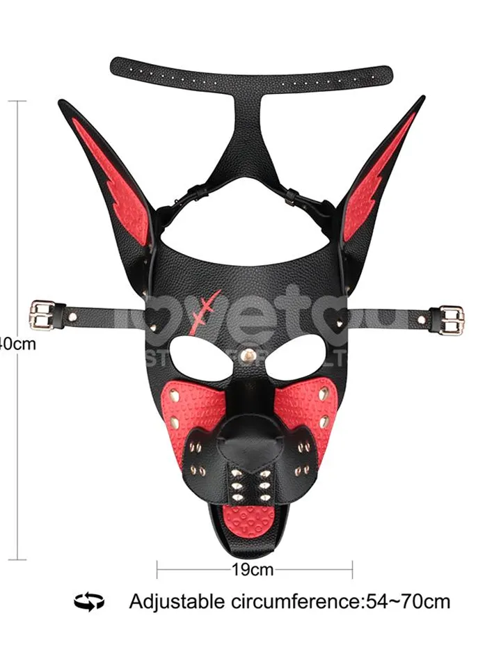 Rebellion Reign Scarred Alpha Pup Mask Red - BDSM mask 2 [full]